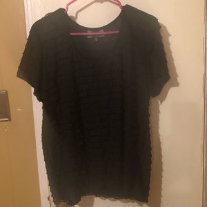 🧡SALE $6 Slinky Brand Womens Ruffled Blouse 1X